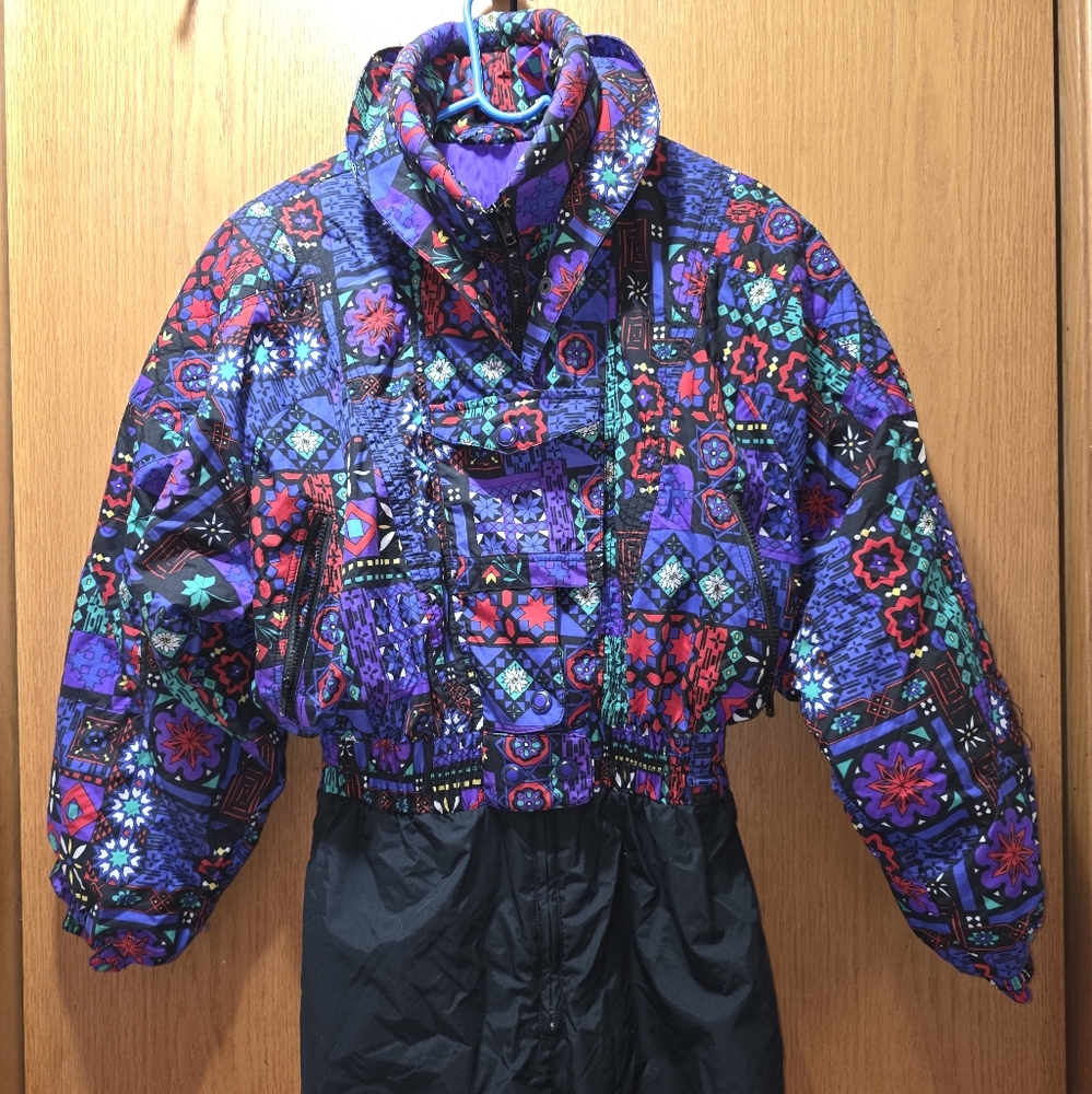 Vintage 90s Edelweiss Ski Snow Suit Stirrup